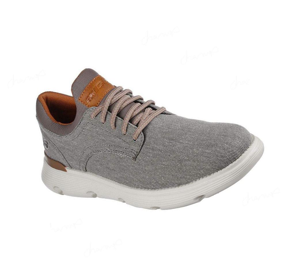 Zapatos Oxford Skechers Garza - Romano Hombre Gris Marrones | I361X_AR