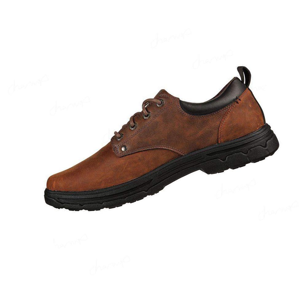 Zapatos Oxford Skechers Relaxed Fit: Segment 2.0 - Seggler Hombre Marrones | I011D_AR