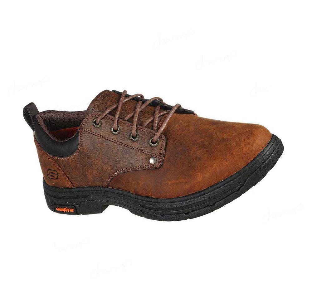 Zapatos Oxford Skechers Relaxed Fit: Segment 2.0 - Seggler Hombre Marrones | I011D_AR