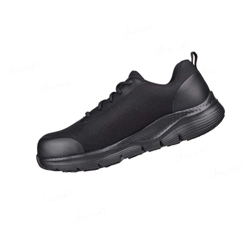 Zapatos Oxford Skechers Trabajo: Arch Fit SR - Ringstap Alloy Puntera Hombre Negras | AA86C_AR