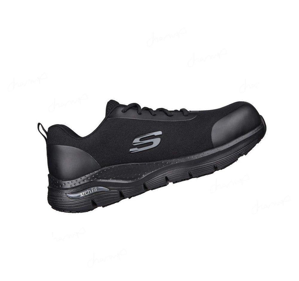 Zapatos Oxford Skechers Trabajo: Arch Fit SR - Ringstap Alloy Puntera Hombre Negras | AA86C_AR