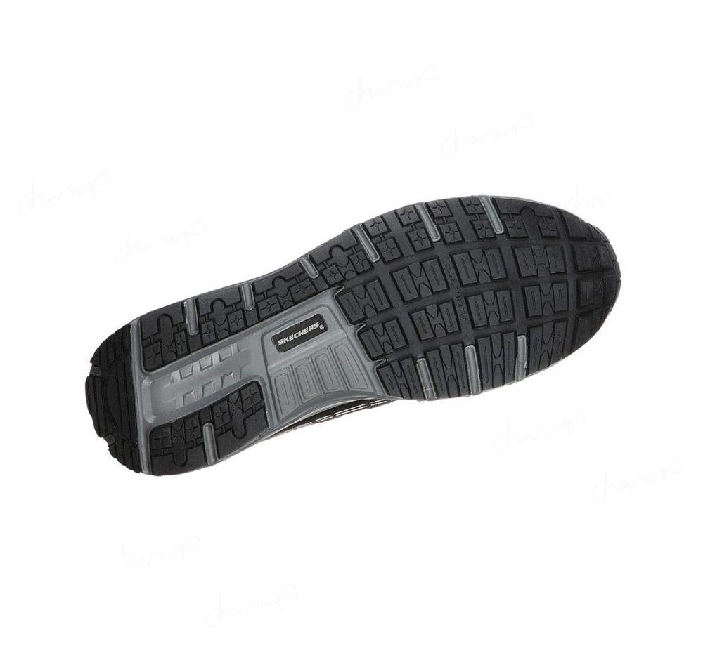 Zapatos Oxford Skechers Trabajo: Malad Comp Puntera Hombre Negras | 3186L_AR