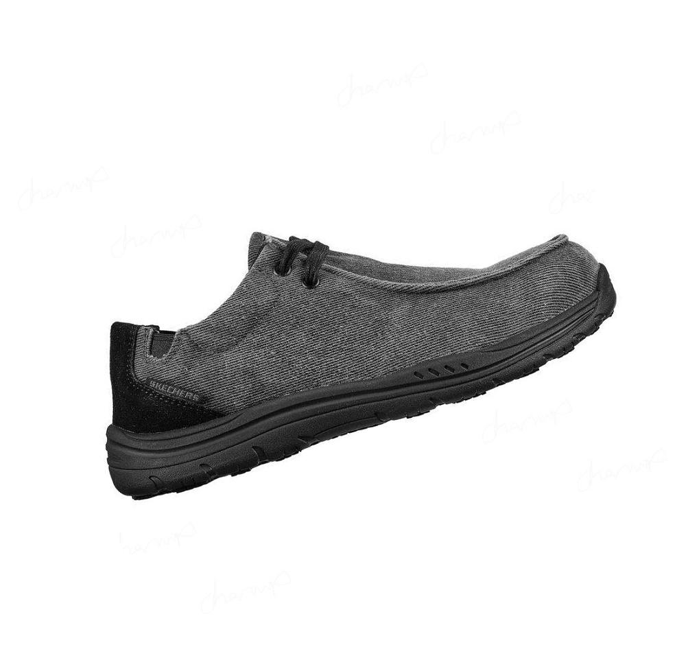 Zapatos Oxford Skechers Trabajo: Otsego - Onerous Alloy Puntera Hombre Negras | 3361A_AR