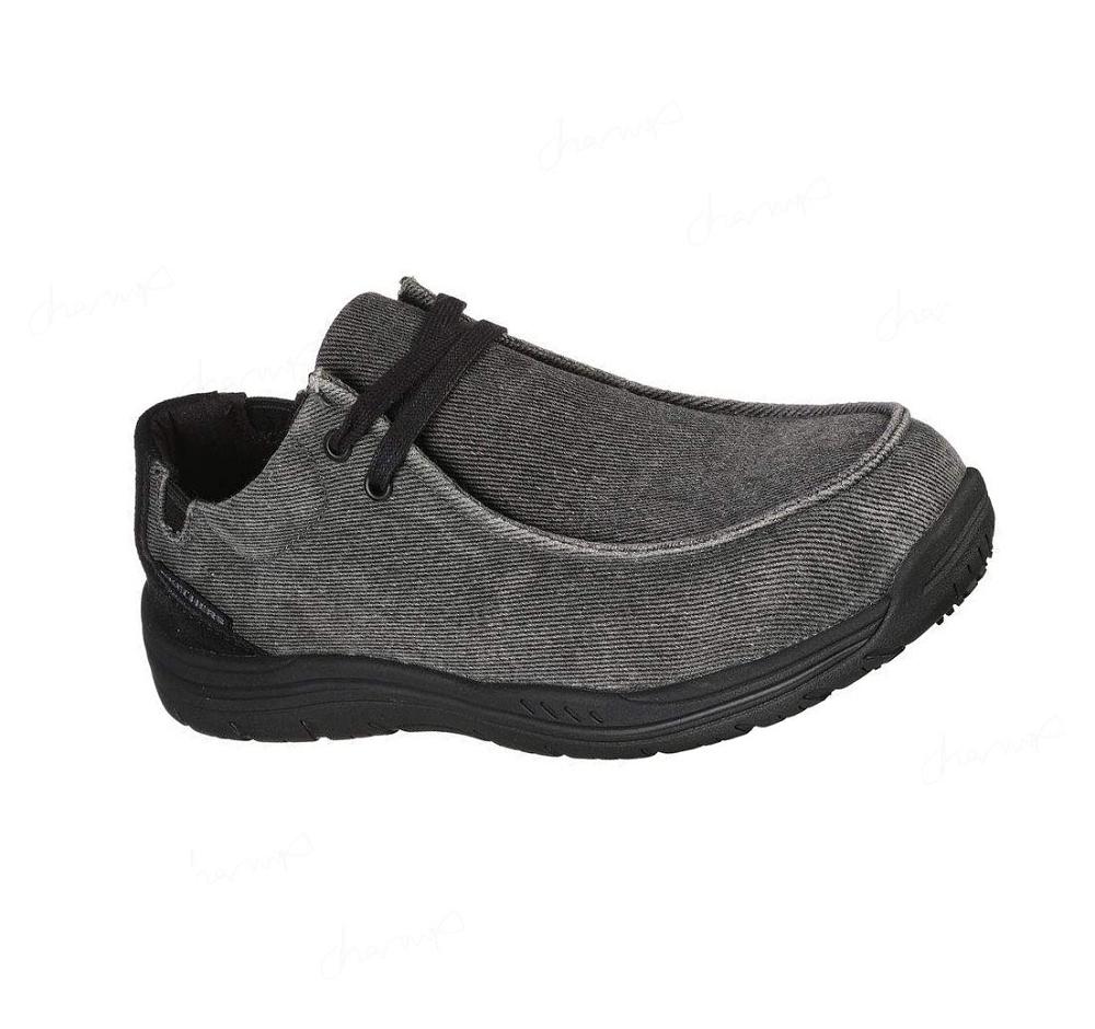 Zapatos Oxford Skechers Trabajo: Otsego - Onerous Alloy Puntera Hombre Negras | 3361A_AR