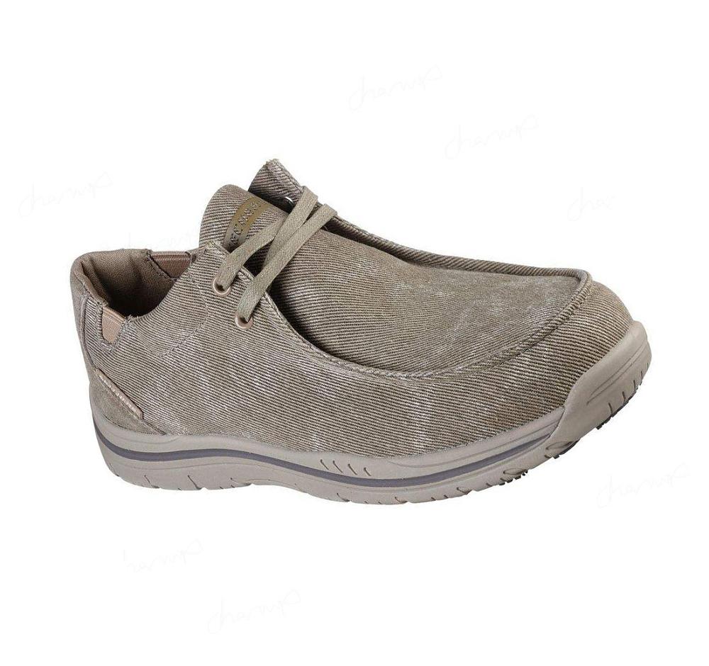 Zapatos Oxford Skechers Trabajo: Otsego - Onerous Alloy Puntera Hombre Marrones | 3386L_AR