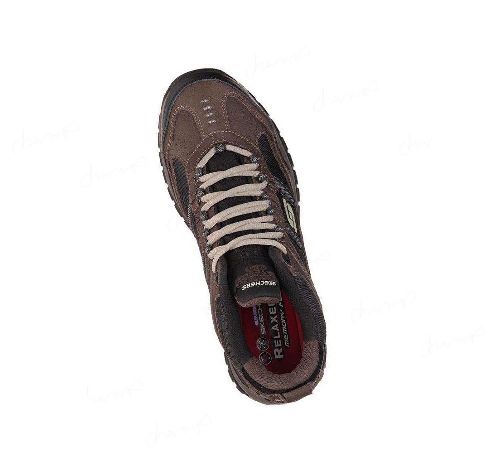 Zapatos Oxford Skechers Trabajo Relaxed Fit: Soft Stride - Canopy Comp Puntera Hombre Marrones Negras | 3336L_AR