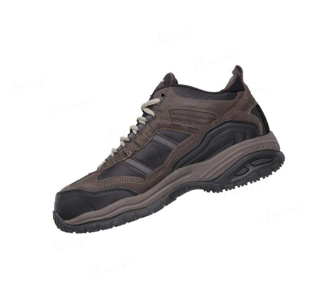 Zapatos Oxford Skechers Trabajo Relaxed Fit: Soft Stride - Canopy Comp Puntera Hombre Marrones Negras | 3336L_AR