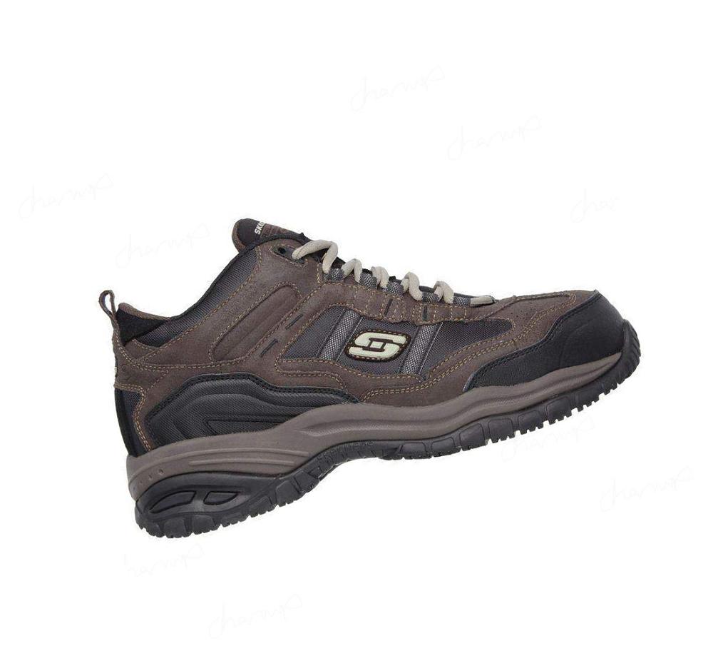 Zapatos Oxford Skechers Trabajo Relaxed Fit: Soft Stride - Canopy Comp Puntera Hombre Marrones Negras | 3336L_AR