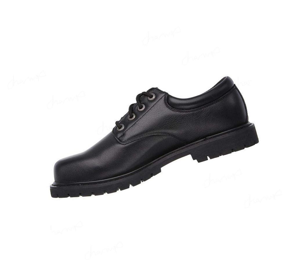 Zapatos Oxford Skechers Trabajo Relaxed Fit: Cottonwood - Elks SR Hombre Negras | A386R_AR