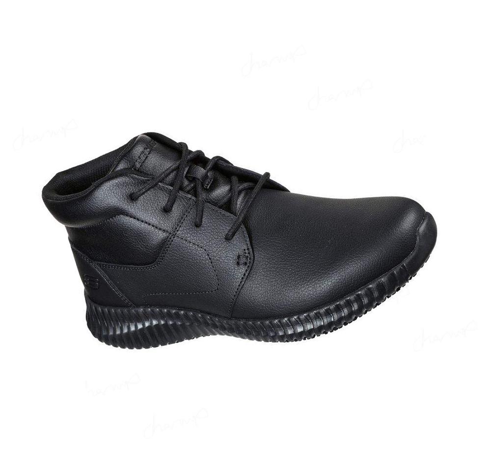 Zapatos Oxford Skechers Trabajo Relaxed Fit: Cessnock - Alesser SR Hombre Negras | A8610_AR