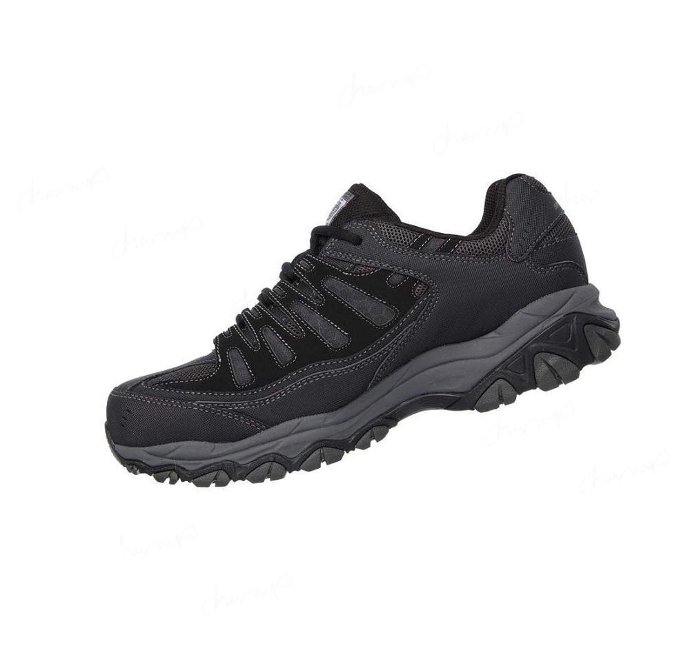 Zapatos Oxford Skechers Trabajo Relaxed Fit: Cankton ST Hombre Negras Gris | A936A_AR