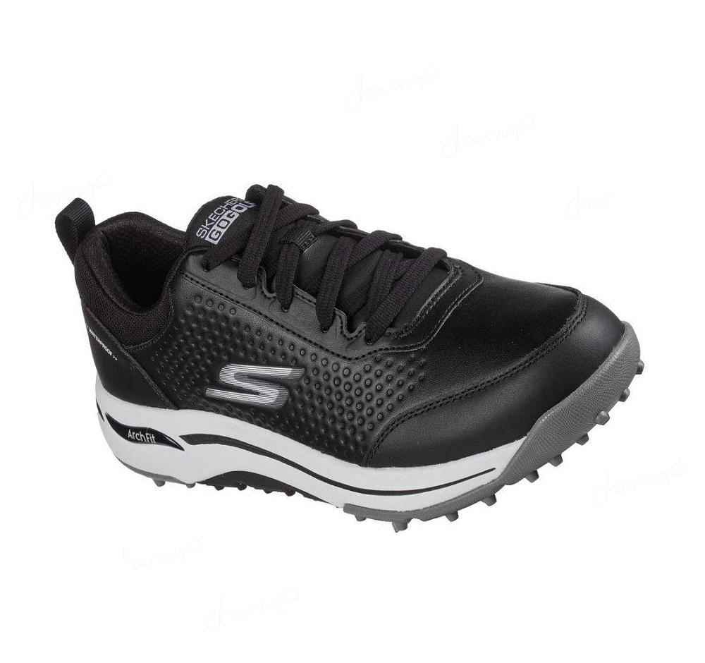 Zapatos de Golf Skechers GO GOLF Arch Fit - Set Up Mujer Negras Blancas | 39530_AR