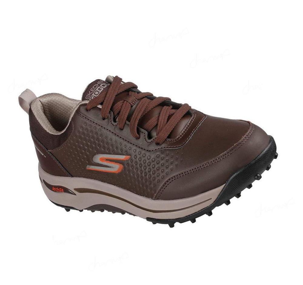 Zapatos de Golf Skechers GO GOLF Arch Fit - Set Up Hombre Marrones | A383D_AR