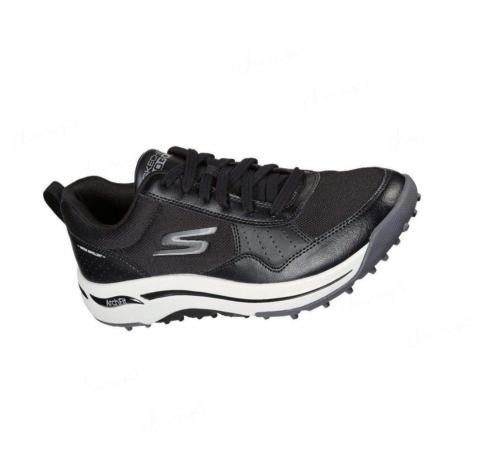 Zapatos de Golf Skechers GO GOLF Arch Fit - Line Up Hombre Negras Blancas | A5333_AR