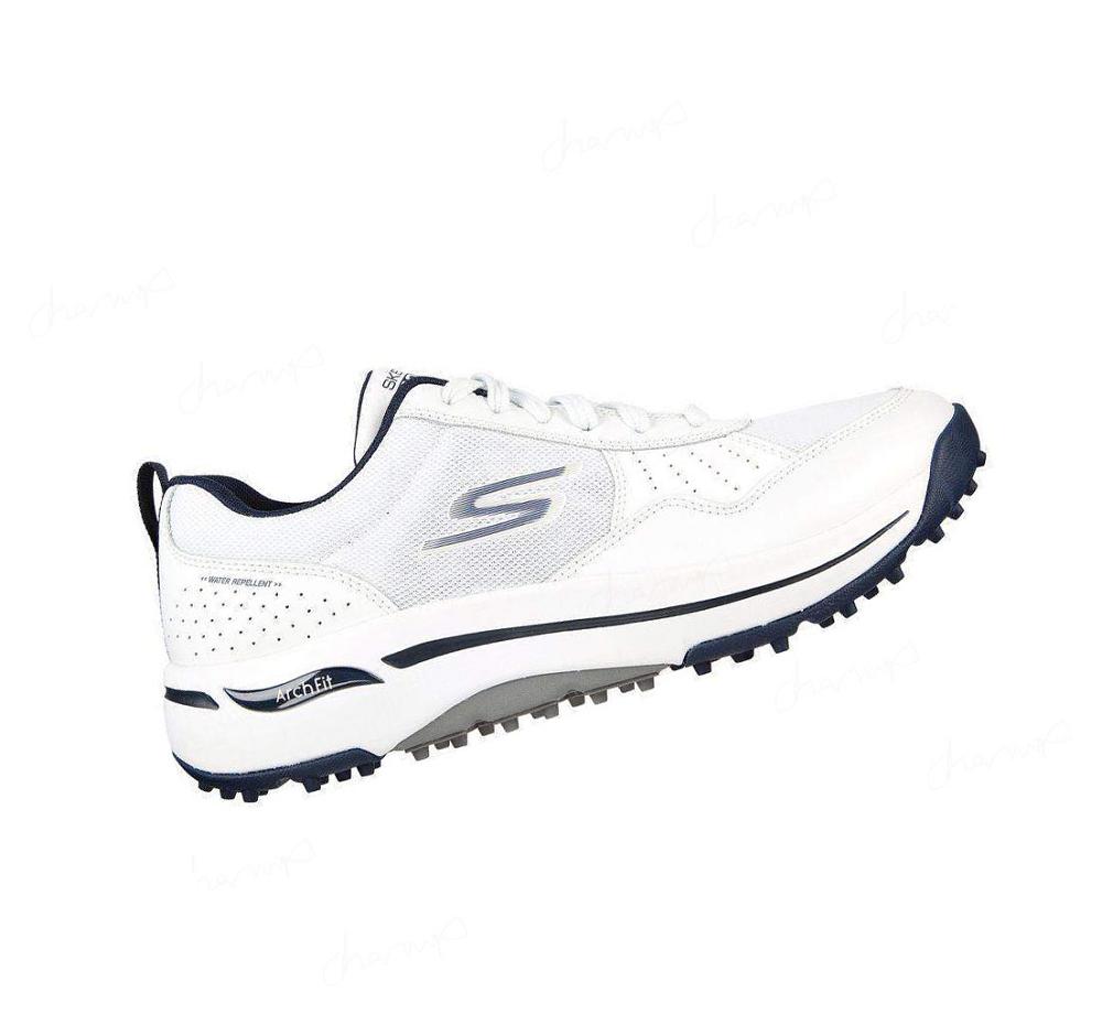 Zapatos de Golf Skechers GO GOLF Arch Fit - Line Up Hombre Blancas Azul Marino | A558S_AR