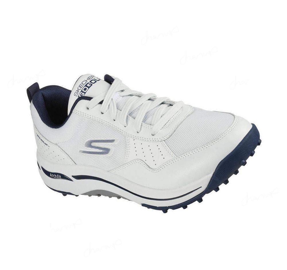 Zapatos de Golf Skechers GO GOLF Arch Fit - Line Up Hombre Blancas Azul Marino | A558S_AR