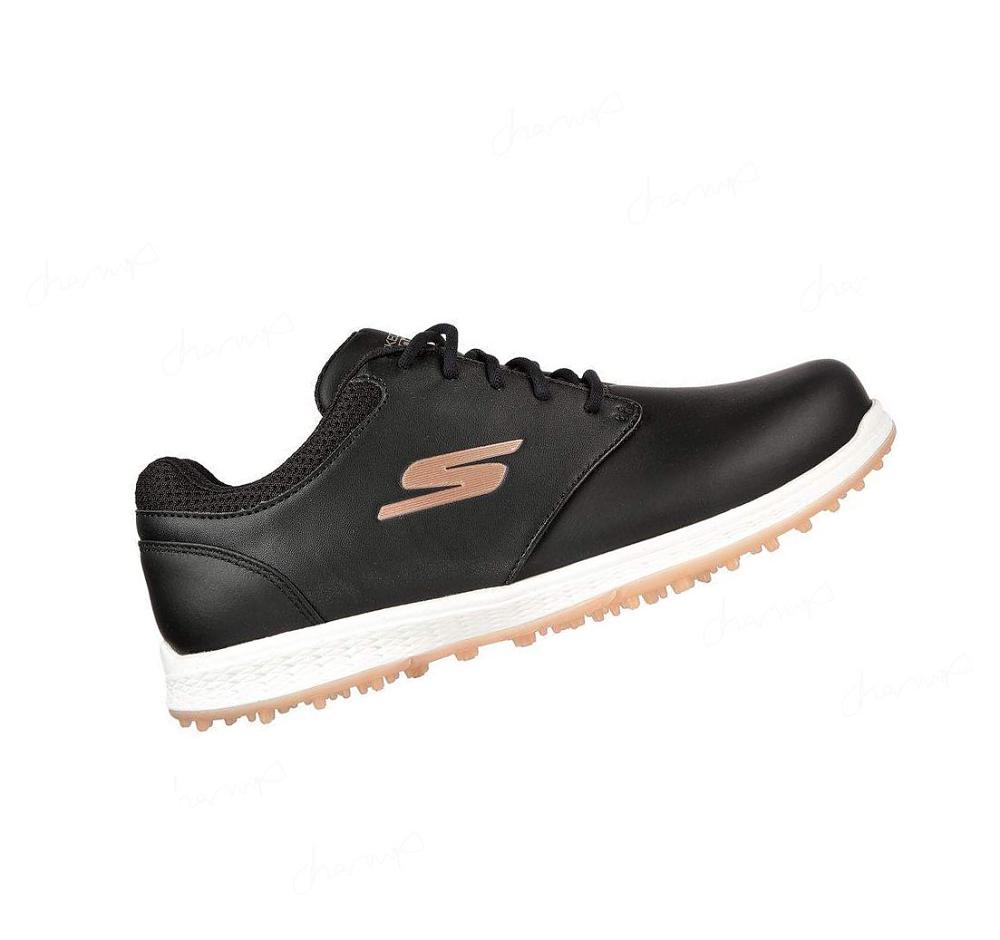 Zapatos de Golf Skechers GO GOLF Bold Mujer Negras Rosas Doradas | 3A26R_AR