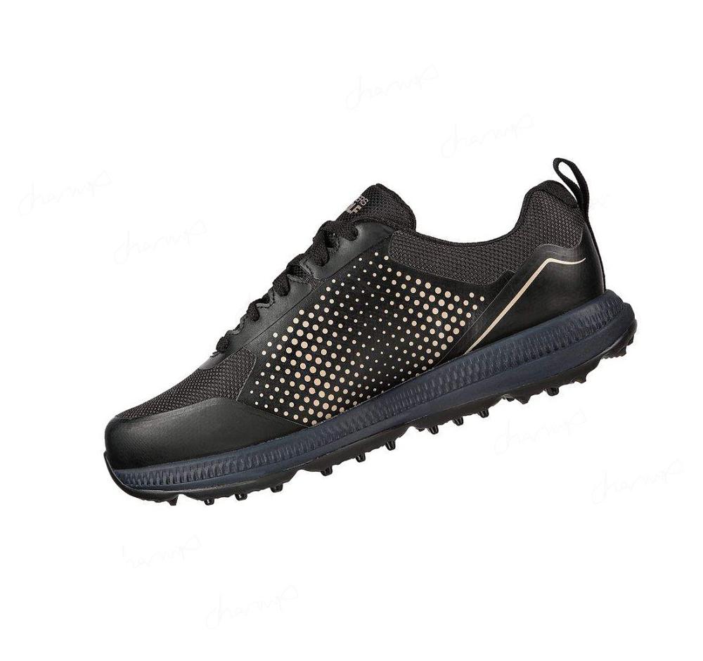 Zapatos de Golf Skechers GO GOLF Elite 5 Deporte Mujer Negras Doradas | 3526C_AR