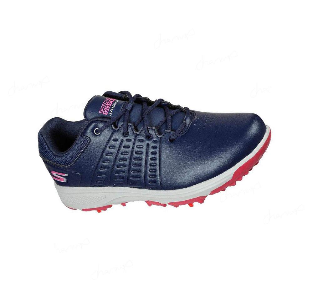 Zapatos de Golf Skechers GO GOLF Jasmine Mujer Azul Marino Rosas | 3A1T3_AR