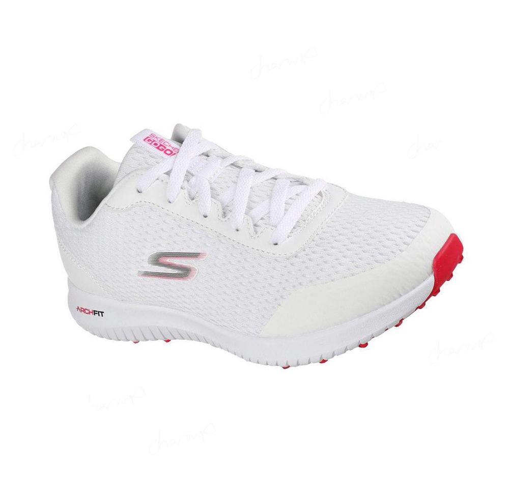 Zapatos de Golf Skechers GO GOLF Max Fairway 3 Mujer Blancas Rosas | 3A92L_AR