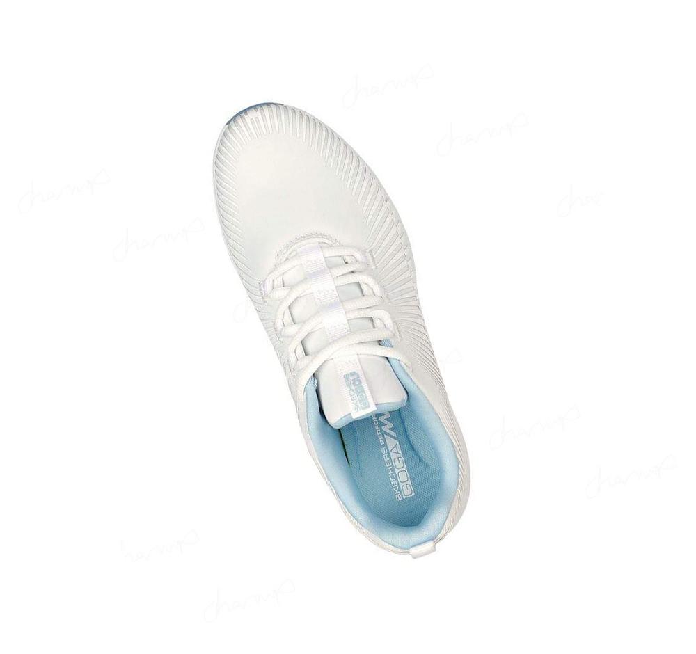 Zapatos de Golf Skechers GO GOLF Max - Swing Mujer Blancas Azules | 336T8_AR