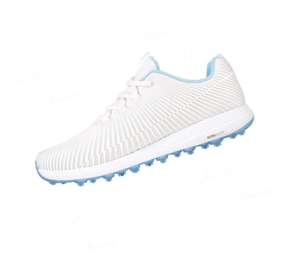 Zapatos de Golf Skechers GO GOLF Max - Swing Mujer Blancas Azules | 336T8_AR