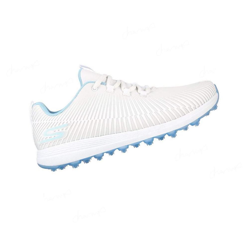 Zapatos de Golf Skechers GO GOLF Max - Swing Mujer Blancas Azules | 336T8_AR