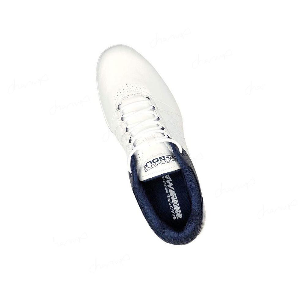 Zapatos de Golf Skechers GO GOLF Pivot Hombre Blancas Azul Marino | I2333_AR