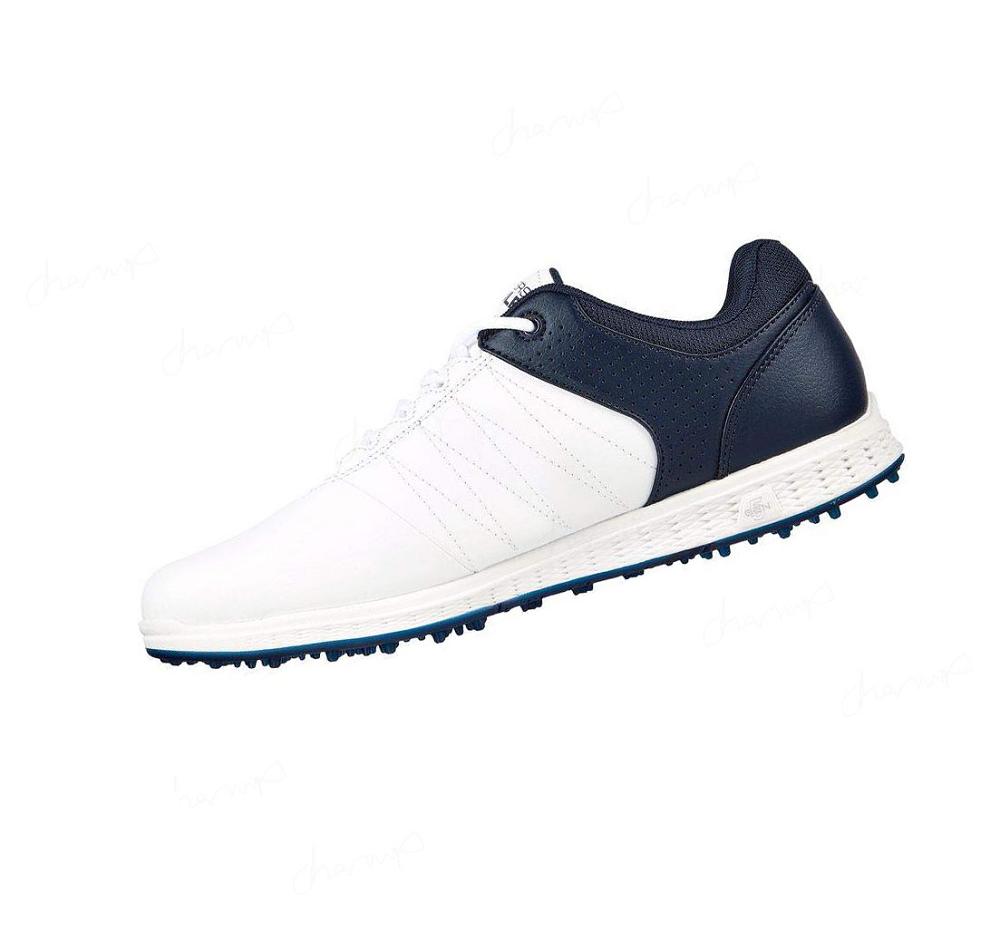 Zapatos de Golf Skechers GO GOLF Pivot Hombre Blancas Azul Marino | I2333_AR