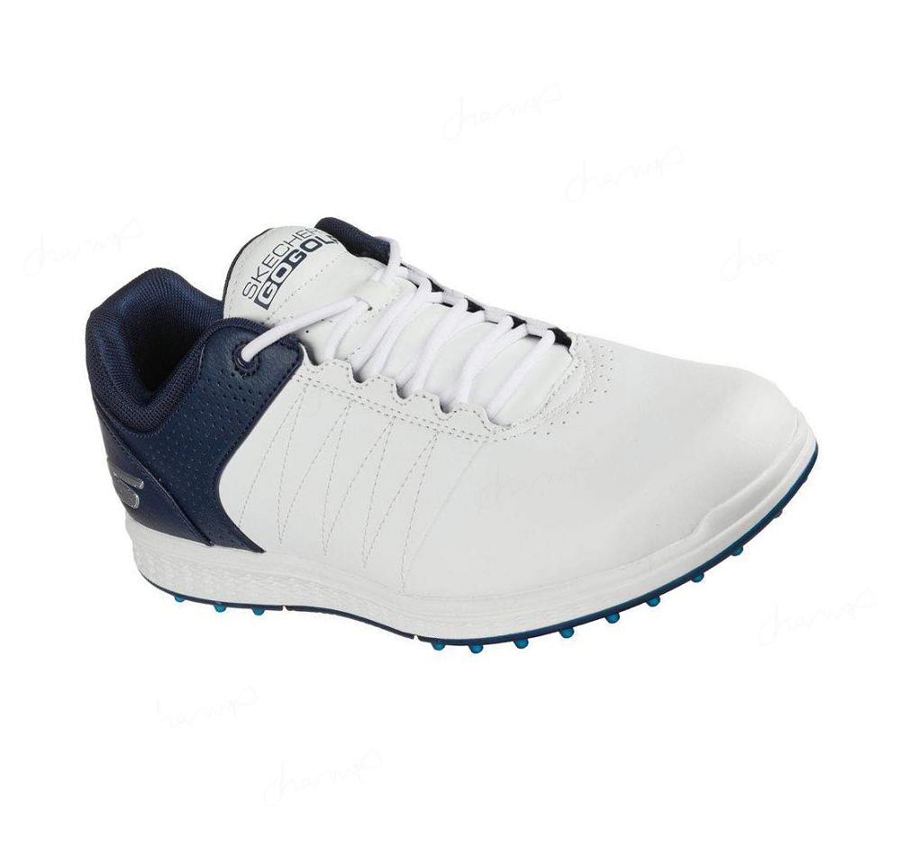 Zapatos de Golf Skechers GO GOLF Pivot Hombre Blancas Azul Marino | I2333_AR