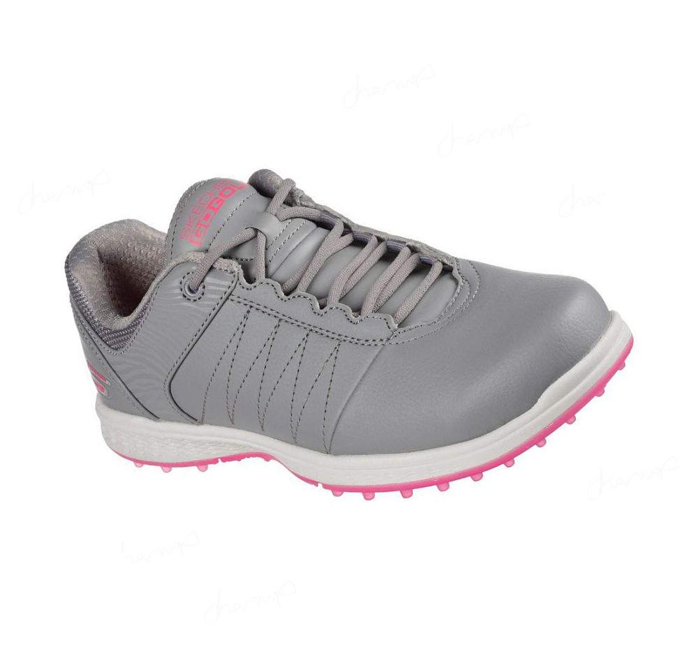 Zapatos de Golf Skechers GO GOLF Pivot Mujer Gris Rosas | 33550_AR