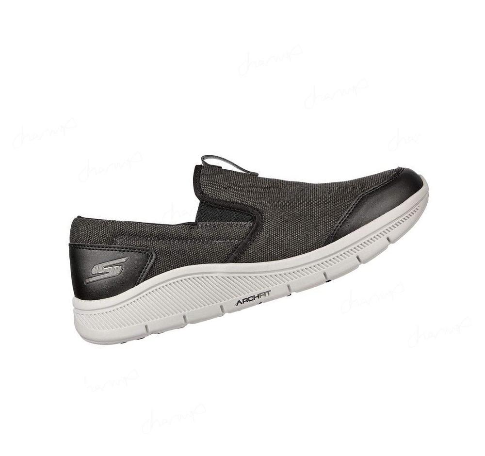 Zapatos de Golf Skechers Relaxed Fit: GO GOLF Arch Fit Walk Mujer Negras Gris | 3803A_AR