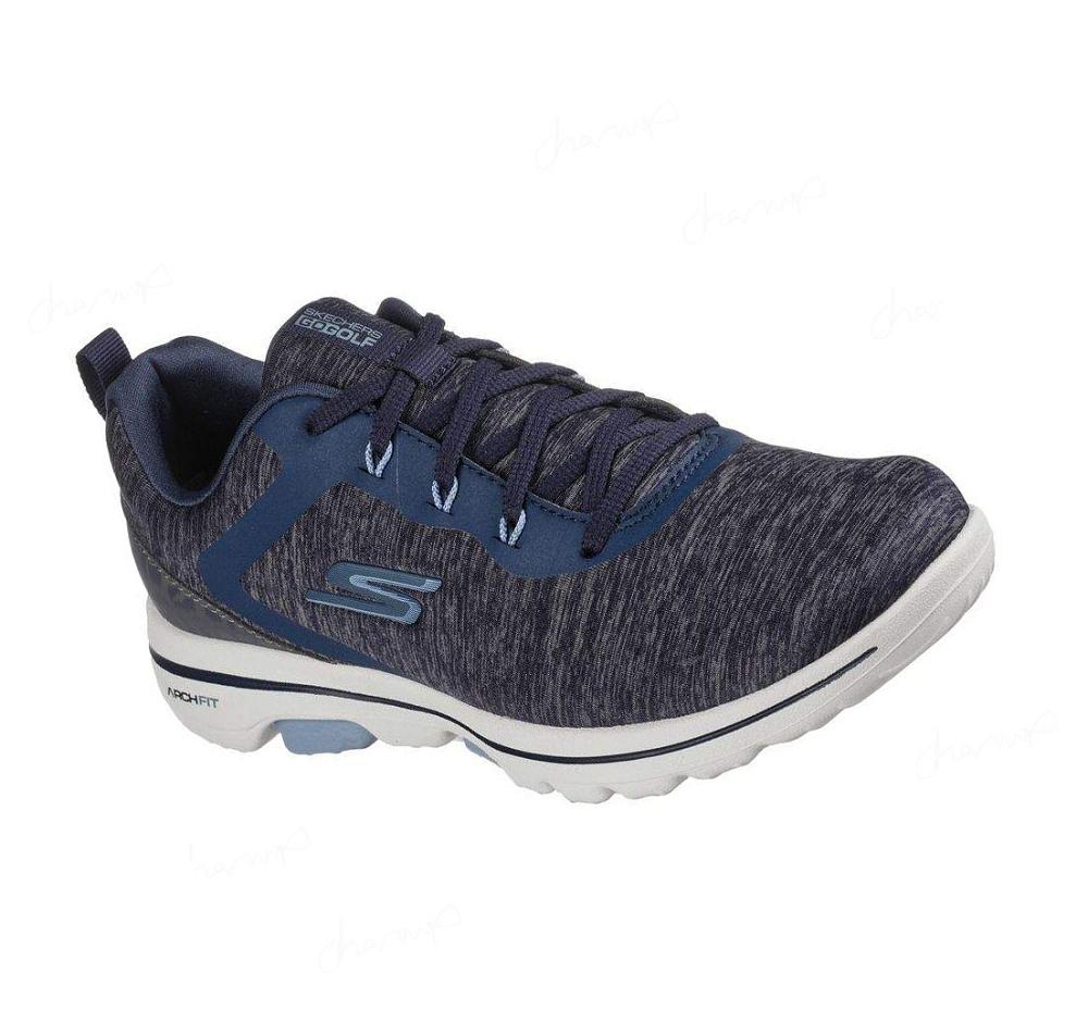 Zapatos de Golf Skechers Relaxed Fit: GO GOLF WALK 5 Mujer Azul Marino Azules | 3851P_AR