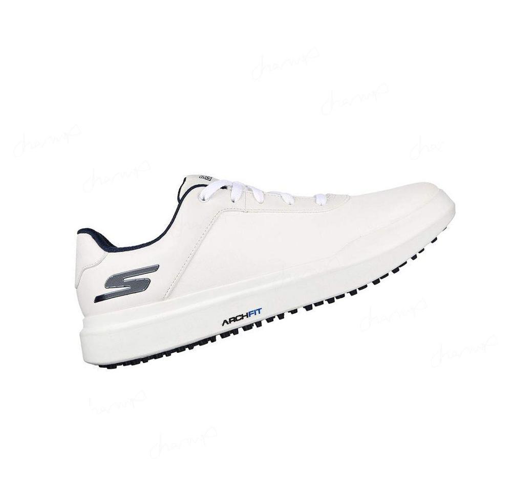 Zapatos de Golf Skechers Relaxed Fit: GO GOLF Drive 5 Mujer Blancas Azul Marino | 386TE_AR