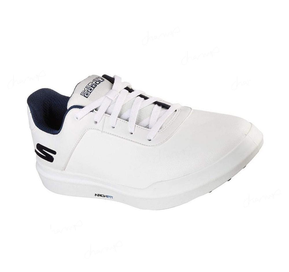 Zapatos de Golf Skechers Relaxed Fit: GO GOLF Drive 5 Mujer Blancas Azul Marino | 386TE_AR