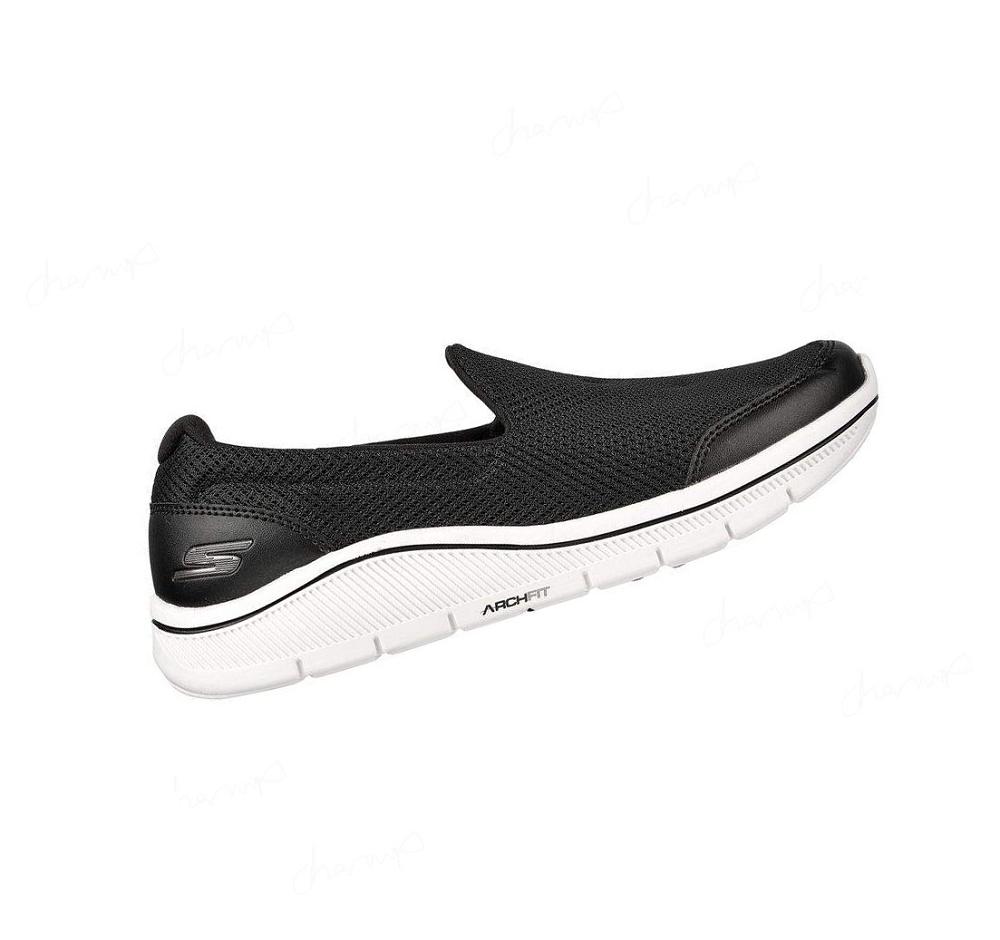 Zapatos de Golf Skechers Relaxed Fit: GO GOLF Arch Fit Walk Mujer Negras Blancas | 3AT8R_AR