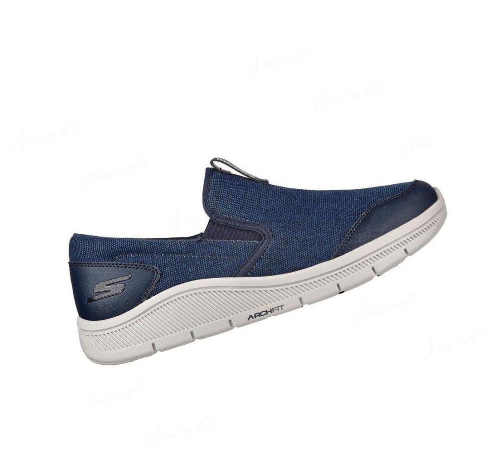 Zapatos de Golf Skechers Relaxed Fit: GO GOLF Arch Fit Walk Mujer Azul Marino Gris | 3T92B_AR