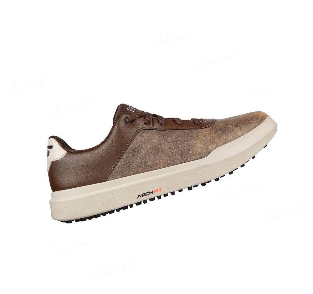 Zapatos de Golf Skechers Relaxed Fit: GO GOLF Drive 5 LX Hombre Marrones | A258B_AR