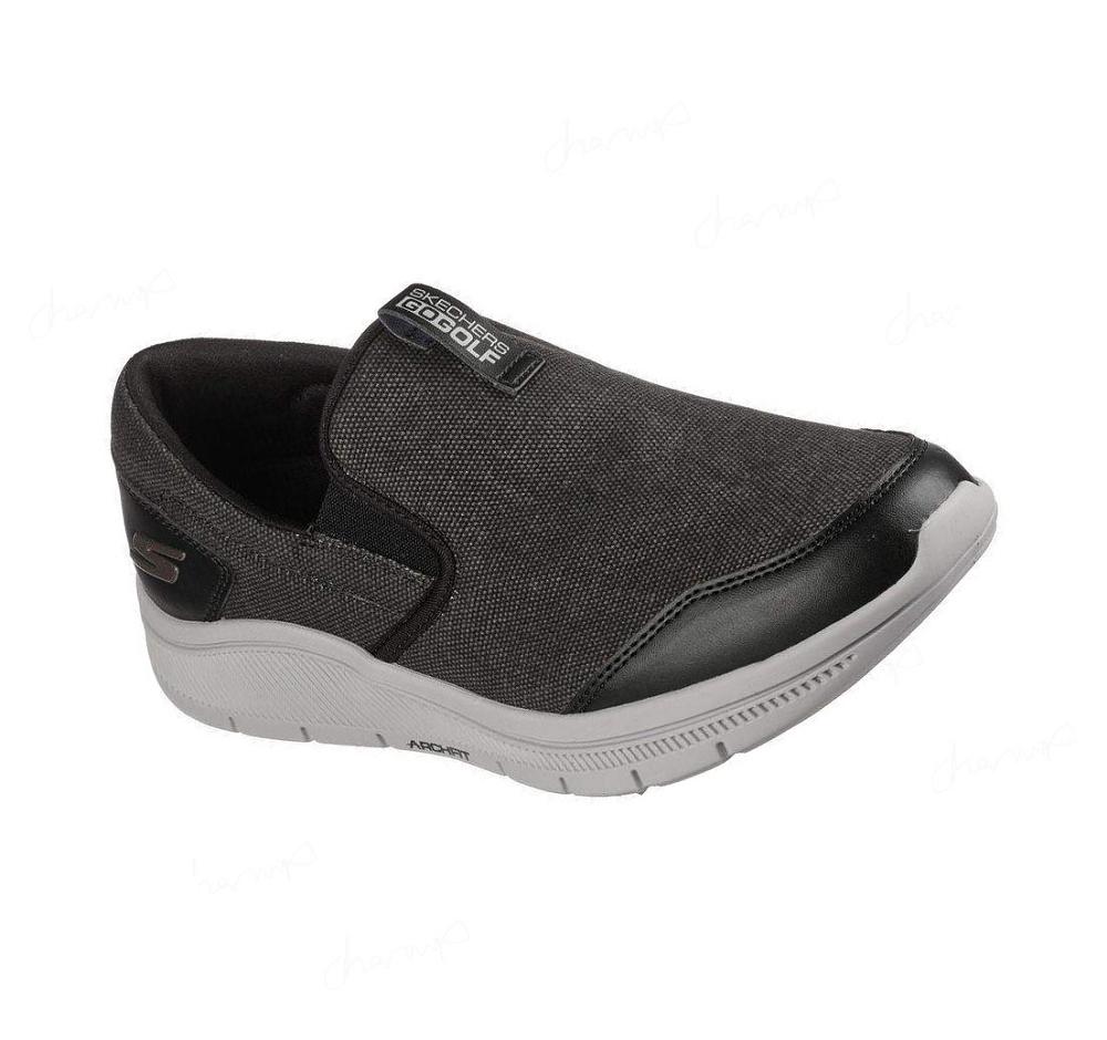 Zapatos de Golf Skechers Relaxed Fit: GO GOLF Arch Fit Walk Hombre Negras Gris | I158L_AR