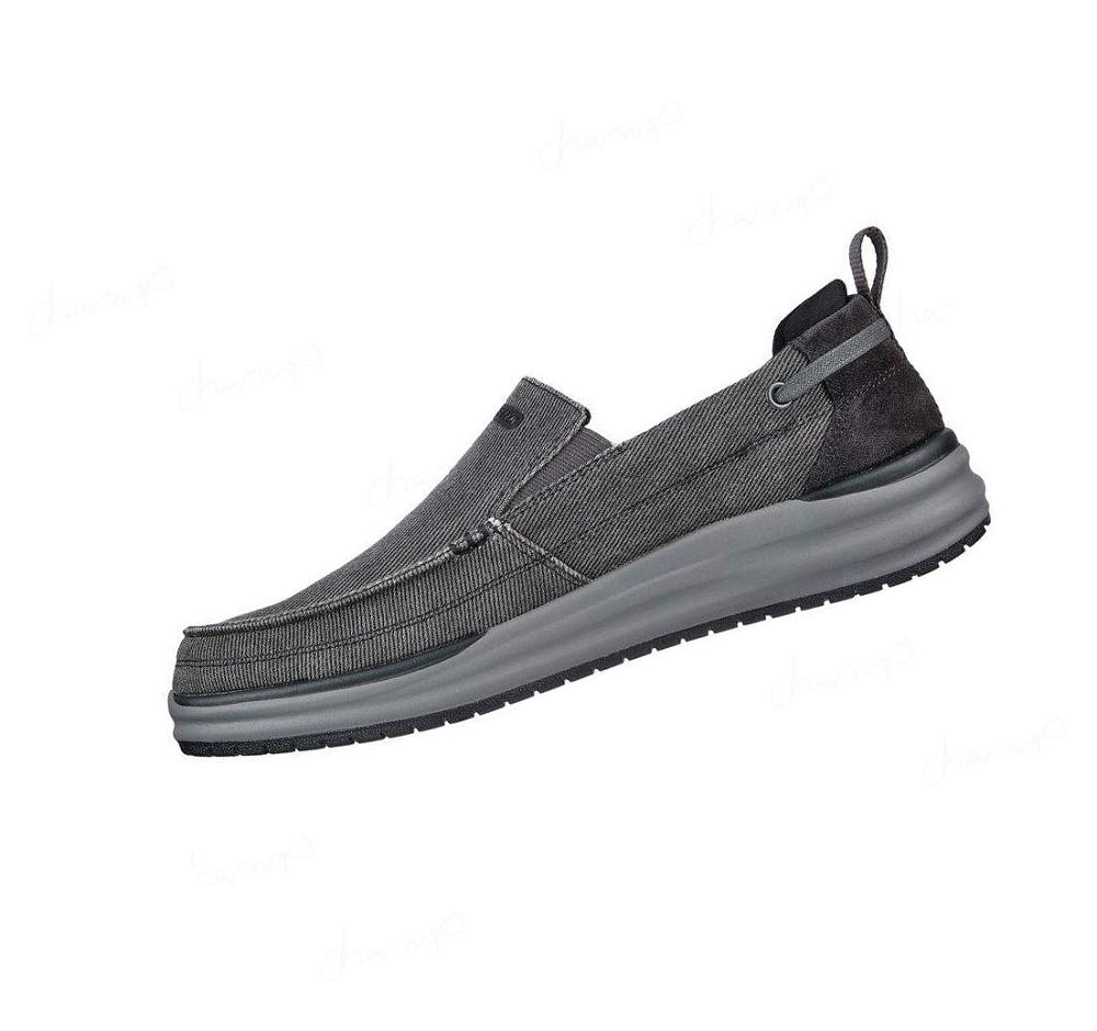 Zapatos del Barco Skechers Relaxed Fit: Arch Fit Melo - Port Bow Hombre Negras | T806L_AR