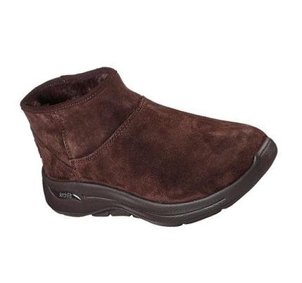 Botas Skechers GO WALK Arch Fit - Cute N Cozy Mujer Chocolate | I216R_AR