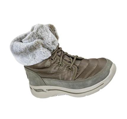 Botas Skechers GO WALK Arch Fit - Invierno Visit Mujer Verde Oliva | I1TTA_AR