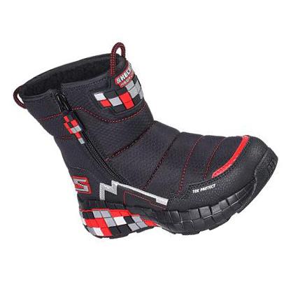 Botas Skechers Mega-Craft - Cuboforce Niño Negras Rojas | TA285_AR