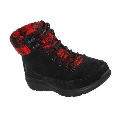 Botas Skechers On-the-GO Glacial Ultra - Timber Mujer Negras Rojas | IT16A_AR