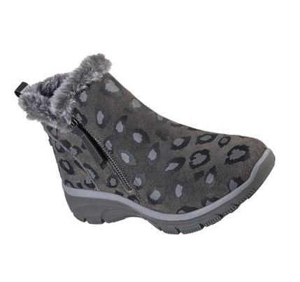 Botas Skechers Relaxed Fit: Easy Going - High Zip Mujer Leopardo | IA91X_AR