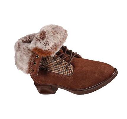 Botas Skechers Tenley - Plaid Out Mujer Marrones | 80130_AR