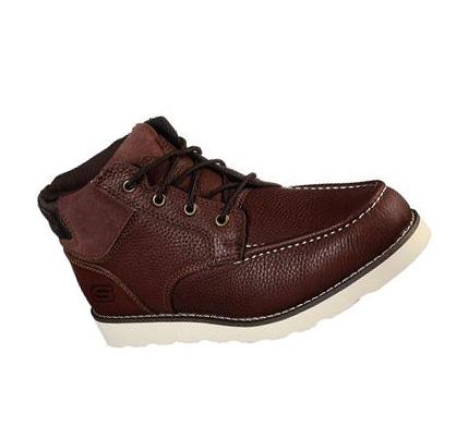 Botas Skechers Trabajo Relaxed Fit: Kadmiel Hombre Marrones Oscuro | AT680_AR