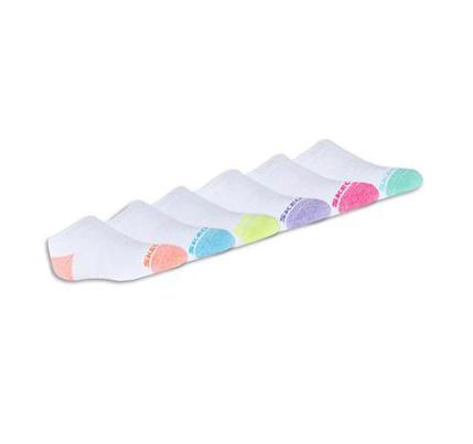 Calcetines Skechers 6 Pack Low Cut Caminar Niña Blancas | AT958_AR