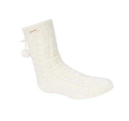 Calcetines Skechers Fleece Forro GO LOUNGE Crew - 2 Pack Mujer Blancas | 3A8AA_AR