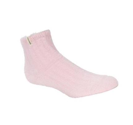 Calcetines Skechers GO Lounge Mid High Fuzzy - 2 Pack Mujer Rosas | 3A3AK_AR